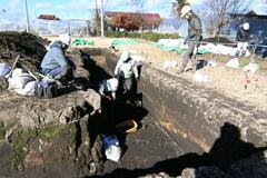 上侍塚北古墳で周溝など確認