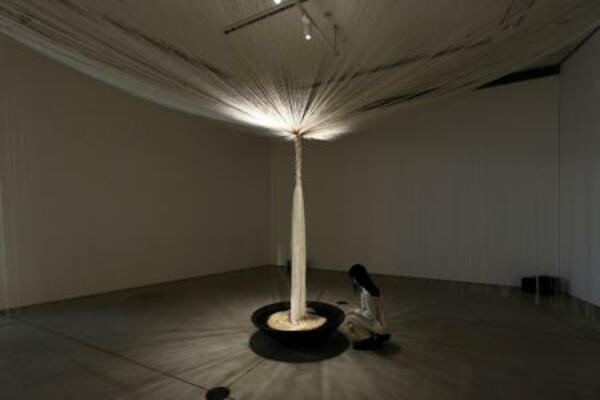 会場風景(ギャラリー1)遠山夏未+岡篤郎+NOTA&design(加藤駿介、加藤佳世子)「はじまりのスープ」(撮影:木奥恵三)(提供写真)