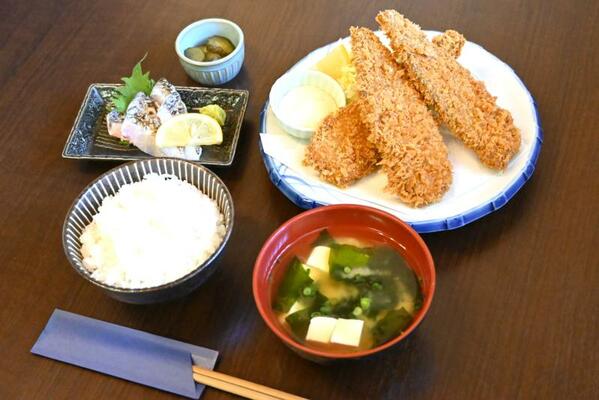 アジフライ定食