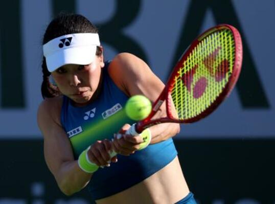 　２回戦に進出した坂詰姫野＝４日（ゲッティ＝共同）