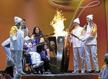 聖火リレー開始