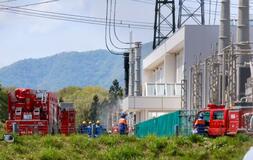 東北電変電所で火災
