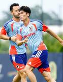 日本、ブラジル戦へ練習