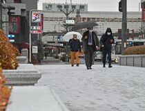 宇都宮で降雪