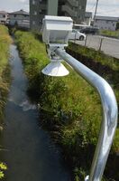 駒生川に設置した水位計