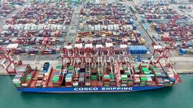 中国１～２月の輸出２１％増