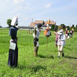 あなたの推しかかしはどれ？　真岡・国指定史跡桜町陣屋跡でコンテスト