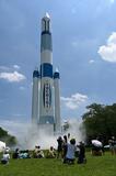 ロケット発射 再現見守る
