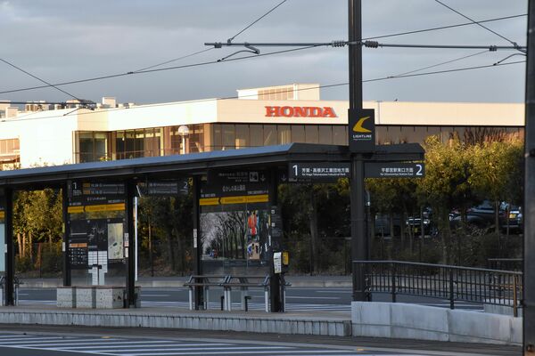 芳賀・高根沢工業団地内にあるホンダの研究・開発拠点＝18日午後、芳賀町下高根沢