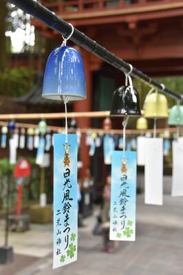 境内に設置された風鈴