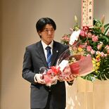 野木町初のプロ野球選手、楽天育成３位指名・中沢匠磨投手（白鴎大）を激励…