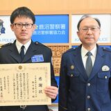 高齢女性を保護した警備員に感謝状　周囲を注意深く観察、上司の教えを実践　鹿沼署