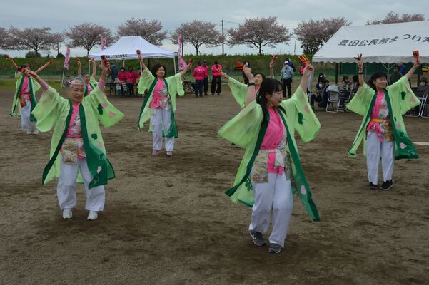 よさこい踊りなどが披露された豊田桜まつり
