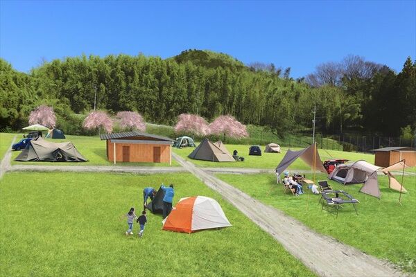 東武鉄道などが５月１日にオープンするキャンプ場「日光たかとくキャンプステーション」のイメージ（東武鉄道提供）
