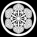 丸に子持ち六つ葵(まるにこもちむっつあおい)〈植物紋 葵〉