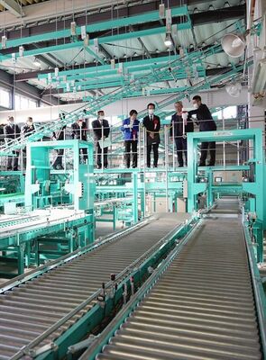最新設備が導入された選果場
