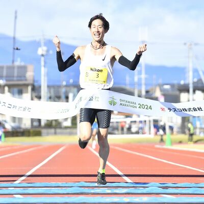 マラソン男子を２時間19分57秒で初制覇した蜂須賀＝大田原市のＤＩ　ＳＴＡＤＩＵＭ、小玉義敬撮影