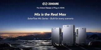 Zendure、欧州で「SolarFlow Mix Series」を発表 -- 3つの家庭用蓄電システム、1つのプラットフォームで電気代を最大91％削減