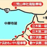 奥日光の駐車場有料化へ　県営７カ所、来年４月から　原則500円、適切利用促す