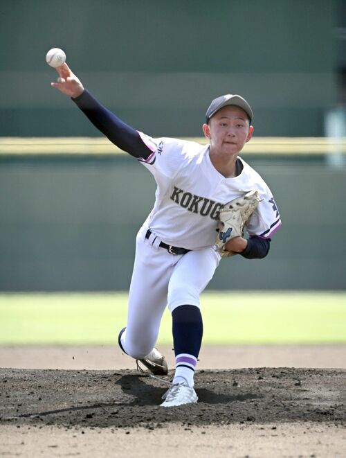 国学栃木投手陣の主軸を担う辺見＝第１０７回全国高校野球選手権栃木大会から