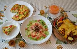 夏休み　親子でランチ作り