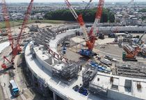 県の新スタジアム 起工から１年 宇都宮