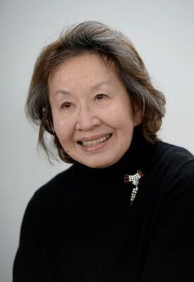 　インタビューに答える池田昌子さん＝２０１６年１月、東京・汐留