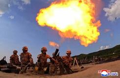 北朝鮮、軍が砲撃訓練