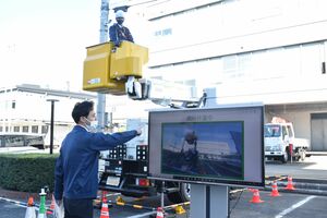デモンストレーションが行われたＡＩによる危険作業の検知システム