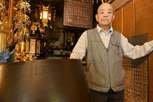 疎開児童らと共に学んだ楠本さん＝５月中旬、那須町高久甲