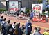 会場で行われた１９４９年製メグロバイクのレストア事業の中間報告
