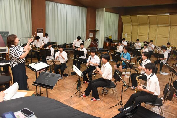 東日本大会に向けて練習を重ねる真岡高吹奏楽部