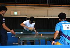 宇都宮で関東盲学校卓球大会　１都５県の30人が熱戦