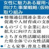 女性の県内就職促進へ　情報通信業の立地促進　魅力感じる雇用、産業を創出　県が素案