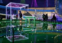 那須野が原ハーモニーホールでイルミネーション