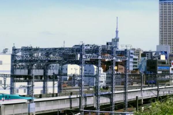 　ひぐらし坂からの眺め＝東京都荒川区