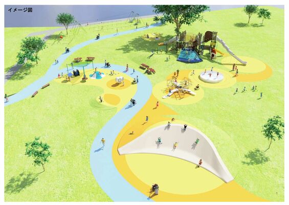 三王山ふれあい公園大規模リニューアルのイメージ図（市提供）