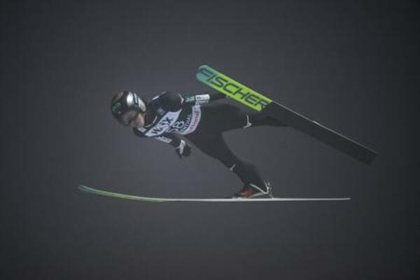 ノルディックスキーW杯ジャンプに出場した二階堂蓮=14日、クリンゲンタール(ゲッティ=共同)