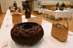 繊細な竹工芸ずらり