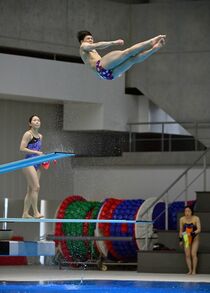 飛び込み日本代表公開練習