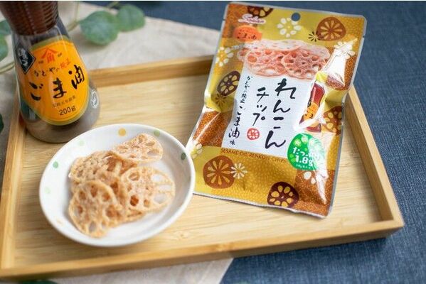 壮関の「れんこんチップかどやの純正ごま油味」