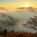 幻想の光景広がる　茂木・鎌倉山で雲海　生き物のように変形