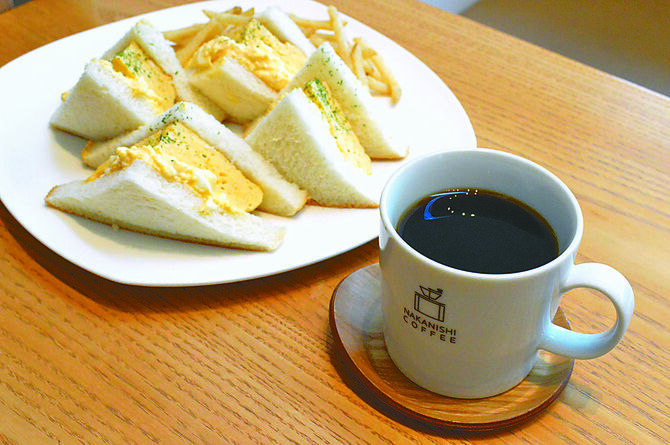 お薦めの「ノギマチブレンド」と「たまごサンド」
