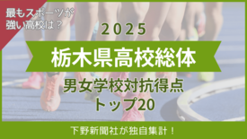 栃木県高校総体の総合得点を独自集計　最もスポーツが強い高校は？《男女上…