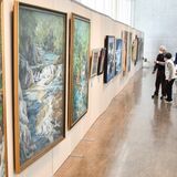 創元会栃木支部県北展　大田原で16日まで　力作油絵40点並ぶ　