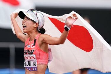 ２０キロ競歩で藤井が銅メダル