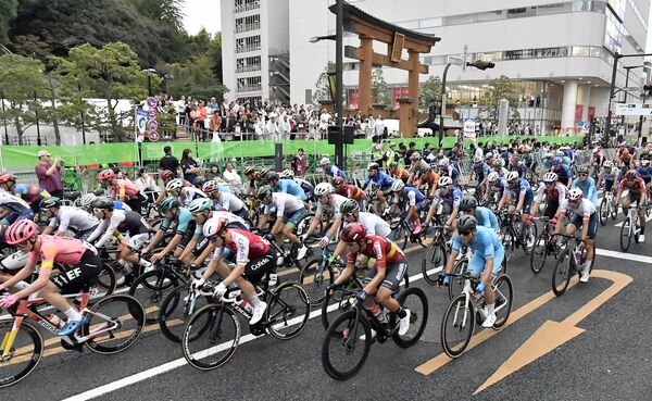 宇都宮市中心部で行われるクリテリウム=前回大会より