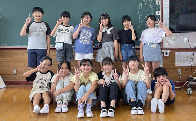 菊沢西小の5年生