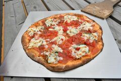 【グルメ探訪】町産トマト 甘み生かし　フレッシュマルゲリータ　ピザキッチン（野木）