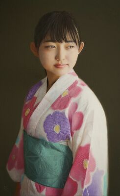 最高賞に輝いた潮田さんの作品「希望の花」